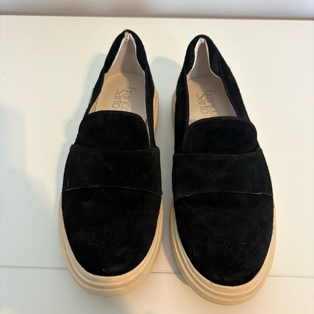 Franco Sarto Women’s Mayve Slip-on Sneakers Black Faux Suede